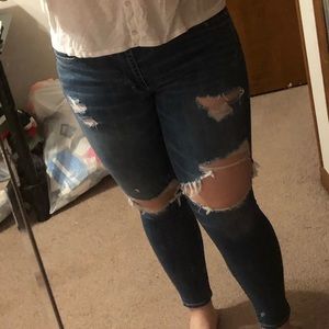 size 14 - American Eagle high rise ripped jeans